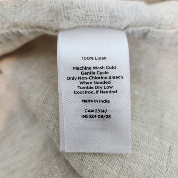 Talbots Linen Button-Down Shirt – Size Medium - Minimal Neutral Layer SZ M - Picture 6 of 6